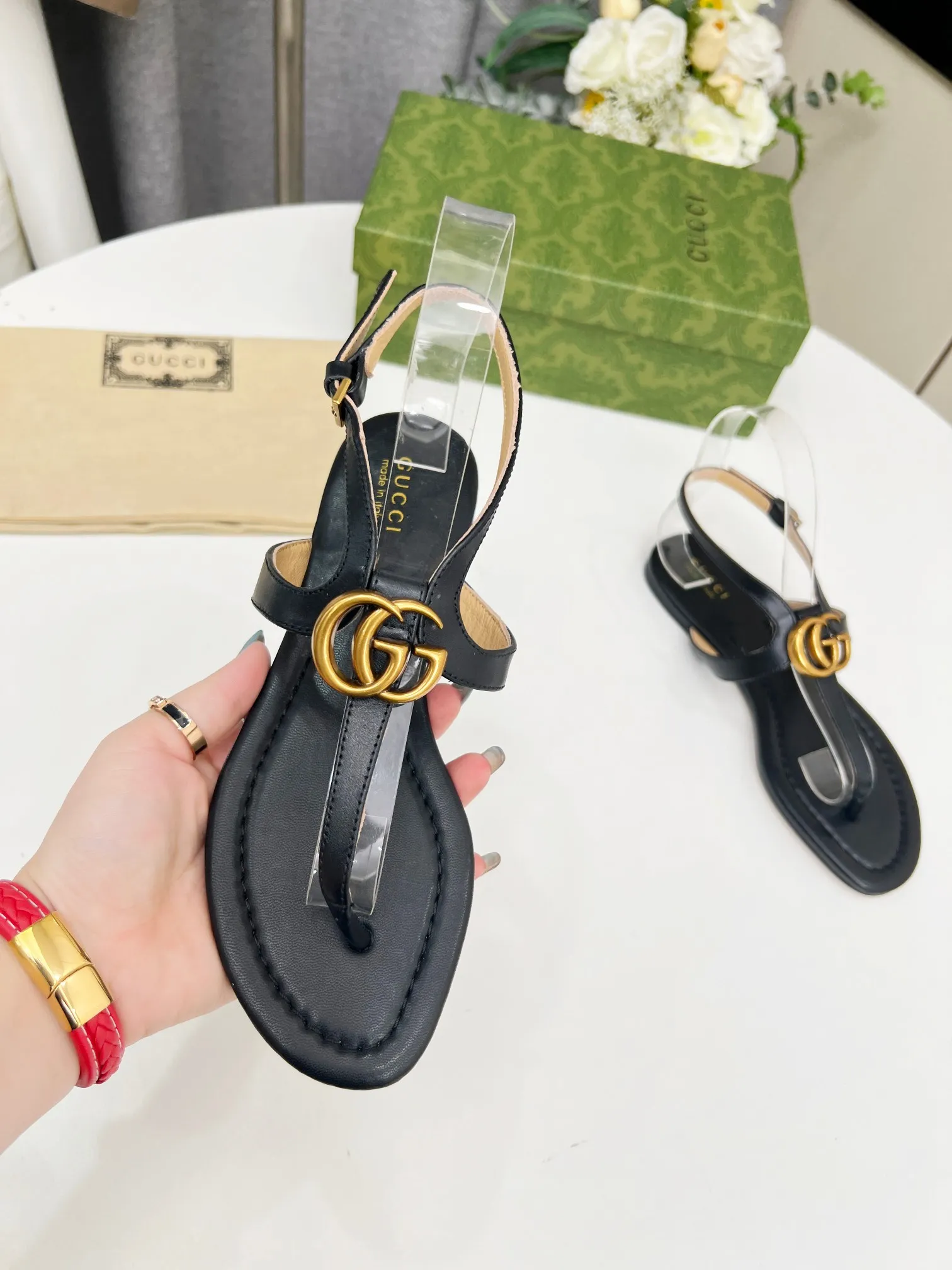 👟👟Ex-factory price P360👟👟 Women's shoe factory GUCCI official latest model, 5 colors optional, counter 1:1, code number: 35-43, (genuine leather base plus 30)